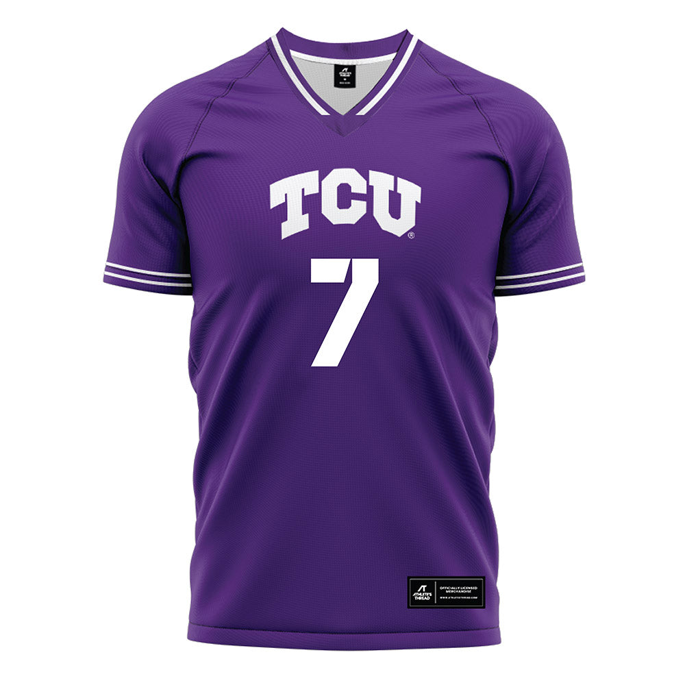 TCU - NCAA Women's Soccer : Addison DeJoseph - Purple Soccer Jersey-0