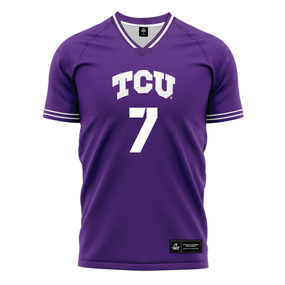 TCU - NCAA Women's Soccer : Addison DeJoseph - Purple Soccer Jersey-0