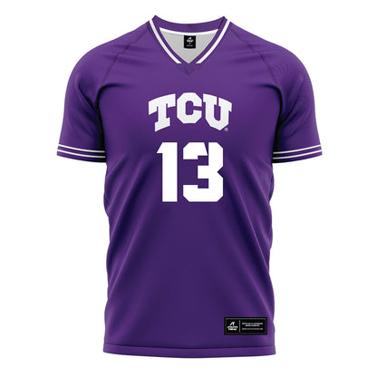 TCU - NCAA Women's Soccer : Leah Negeri - Purple Soccer Jersey-0