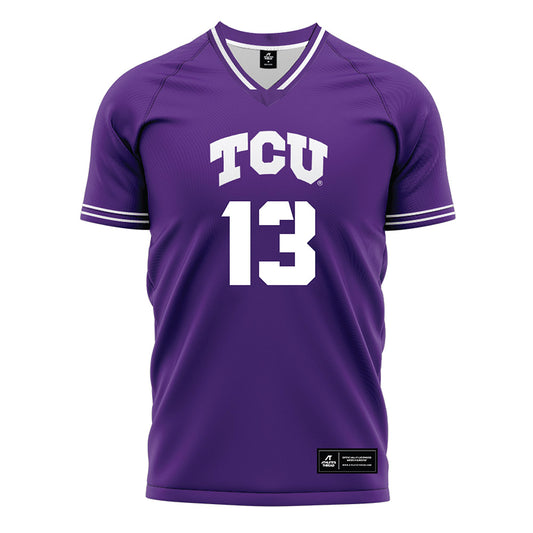 TCU - NCAA Women's Soccer : Leah Negeri - Purple Soccer Jersey-0