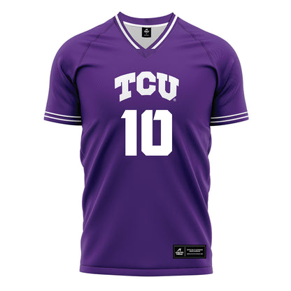 TCU - NCAA Women's Soccer : Kamdyn Fuller - Purple Soccer Jersey-0
