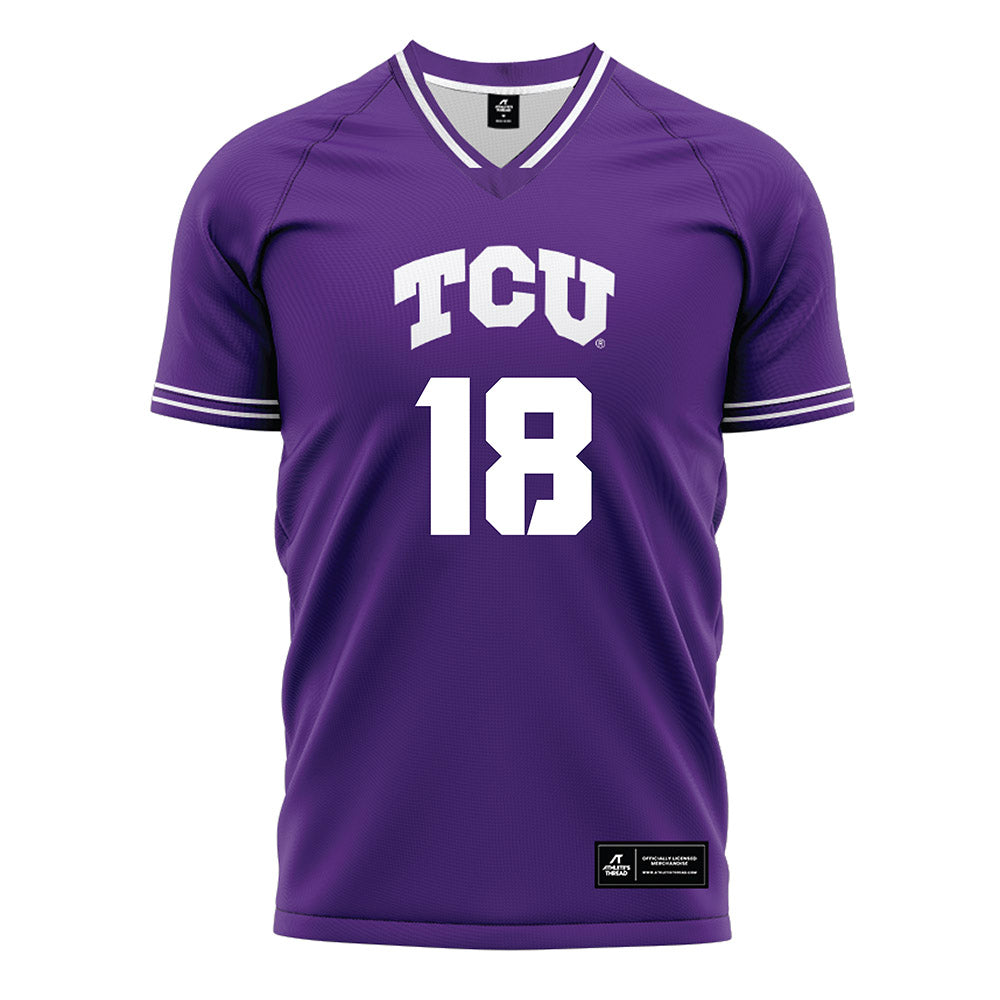 TCU - NCAA Women's Soccer : Emma Yolinsky - Purple Soccer Jersey-0