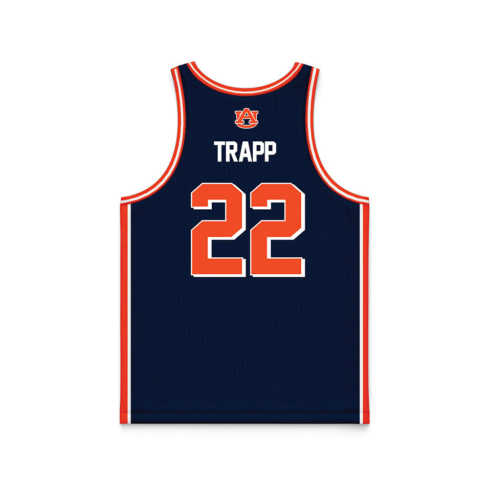 Auburn - NCAA Men's Basketball : Reed Trapp - Navy Basketball Jersey