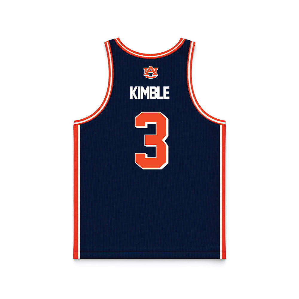 Auburn - NCAA Men's Basketball : George Kimble - Navy Basketball Jersey-1