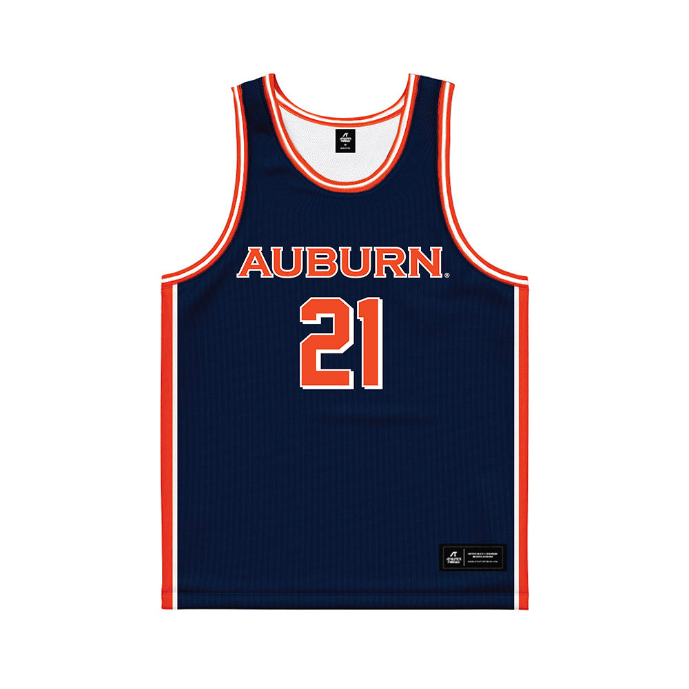 Auburn - NCAA Men's Basketball : Blake Muschalek - Navy Basketball Jersey