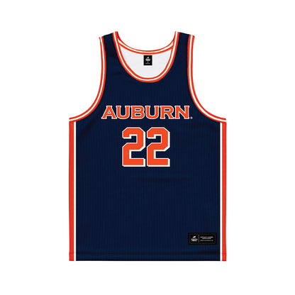 Auburn - NCAA Men's Basketball : Reed Trapp - Navy Basketball Jersey