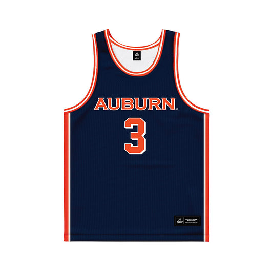 Auburn - NCAA Men's Basketball : George Kimble - Navy Basketball Jersey-0