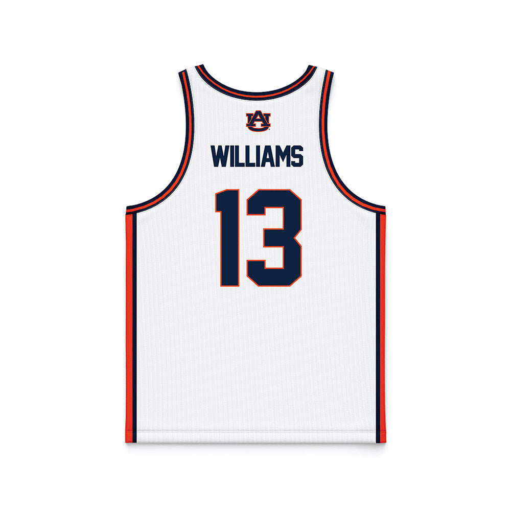 Auburn - NCAA Men's Basketball : Corey Williams - White Basketball Jersey-1