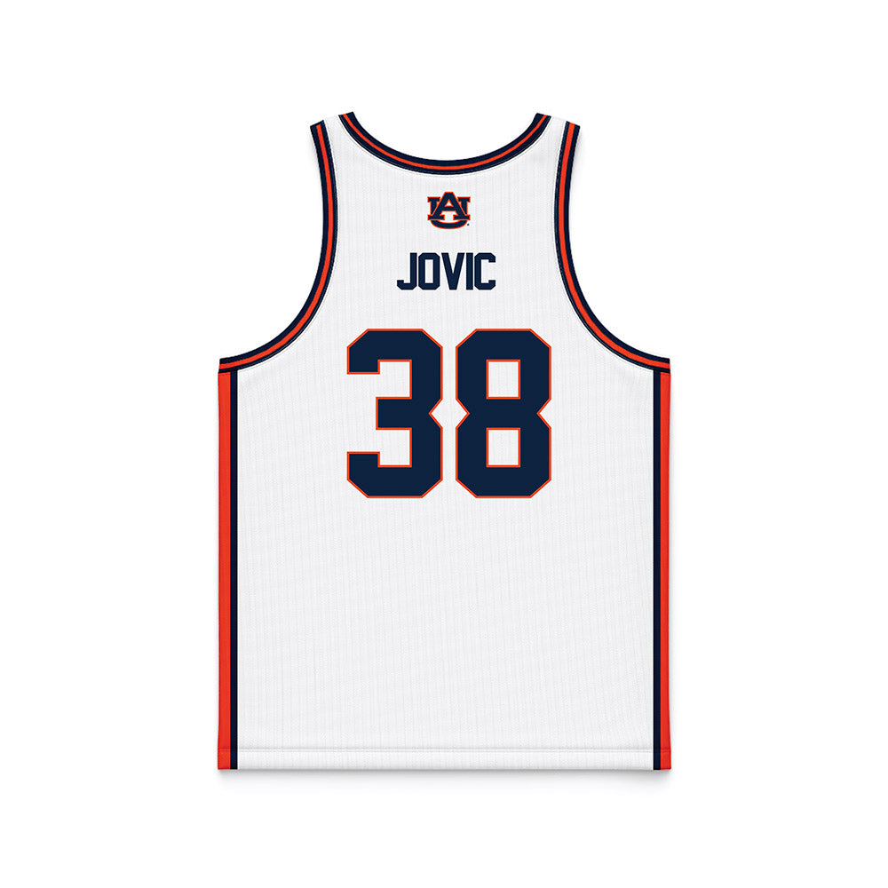 Auburn - NCAA Men's Basketball : Filip Jovic - White Basketball Jersey-1
