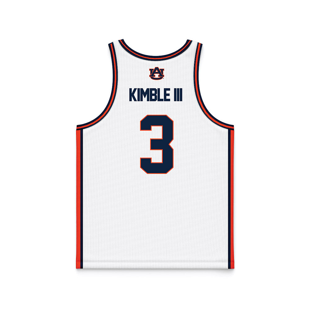 Auburn - NCAA Men's Basketball : George Kimble III - White Basketball Jersey-1