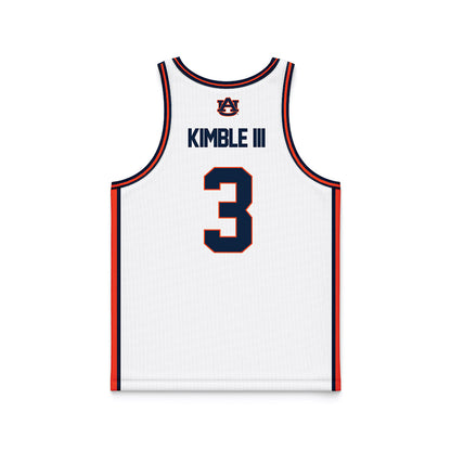 Auburn - NCAA Men's Basketball : George Kimble III - White Basketball Jersey-1