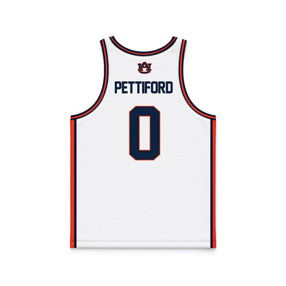 Auburn - NCAA Men's Basketball : Tahaad Pettiford - White Basketball Jersey-1