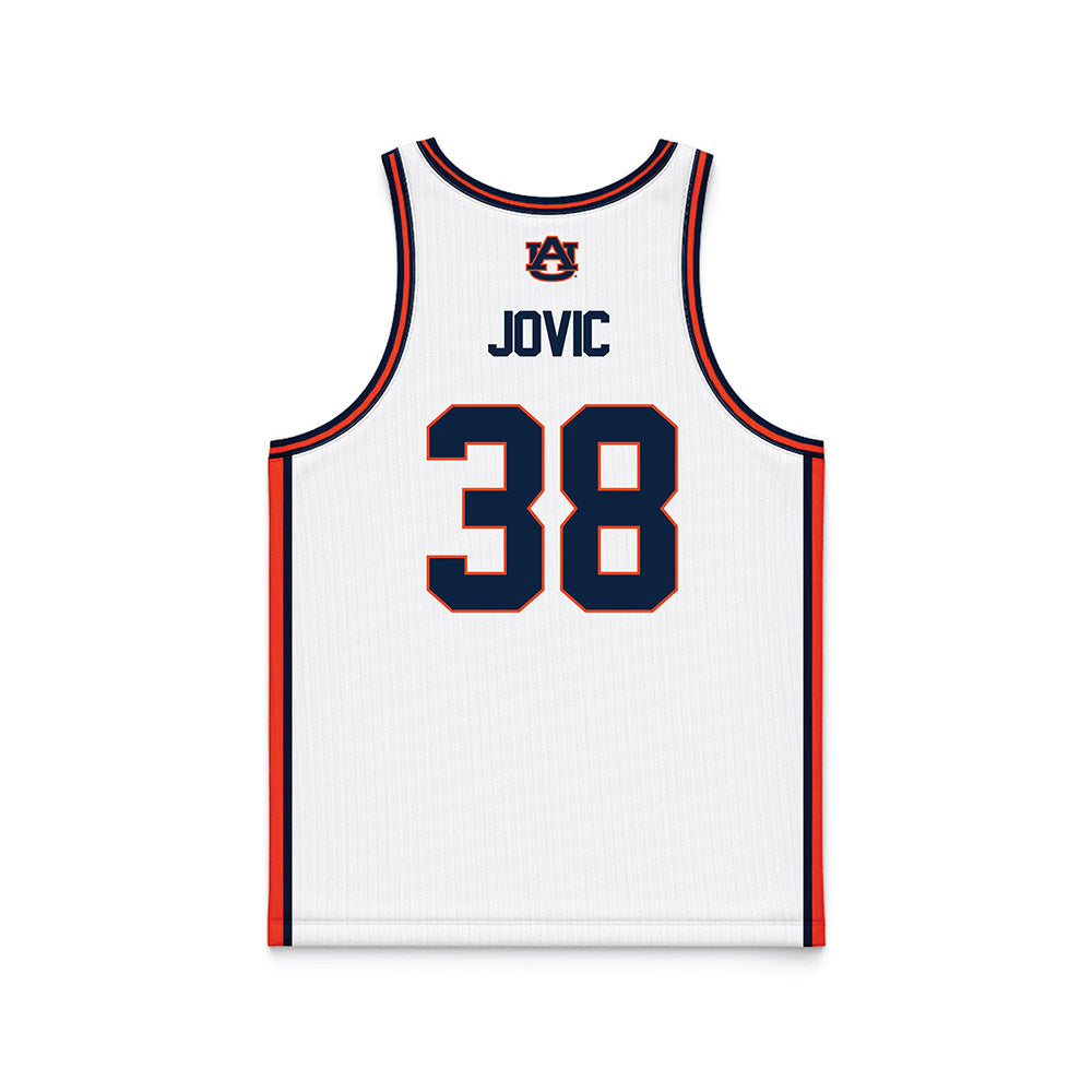 Auburn - NCAA Men's Basketball : Filip Jovic - White Basketball Jersey-1
