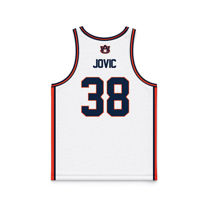Auburn - NCAA Men's Basketball : Filip Jovic - White Basketball Jersey-1