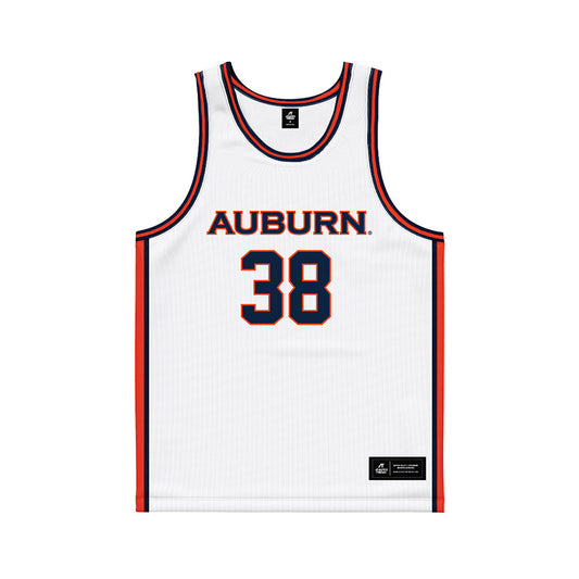 Auburn - NCAA Men's Basketball : Filip Jovic - White Basketball Jersey-0