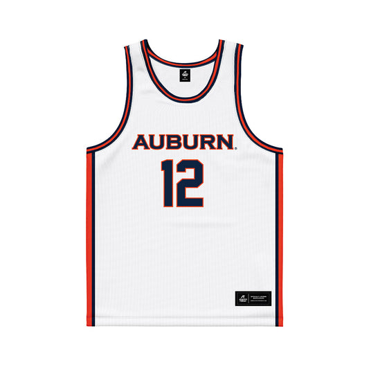 Auburn - NCAA Men's Basketball : Joah Shay - White Basketball Jersey-0