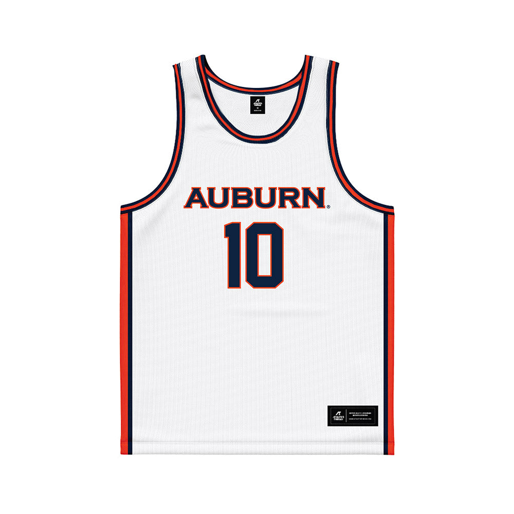 Auburn - NCAA Men's Basketball : Simon Walker - White Basketball Jersey-0