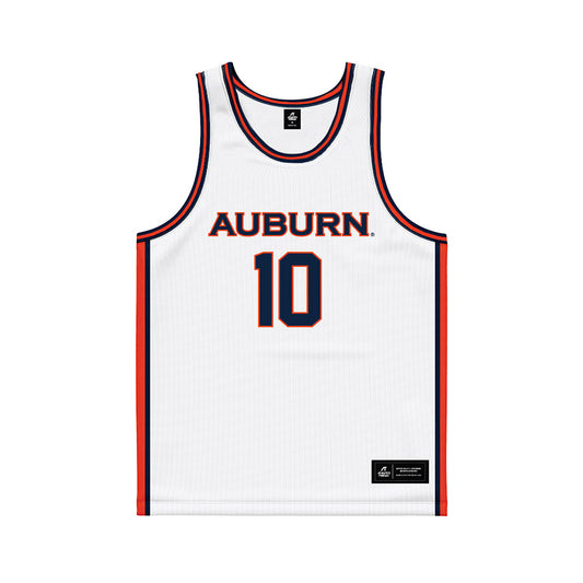Auburn - NCAA Men's Basketball : Simon Walker - White Basketball Jersey-0