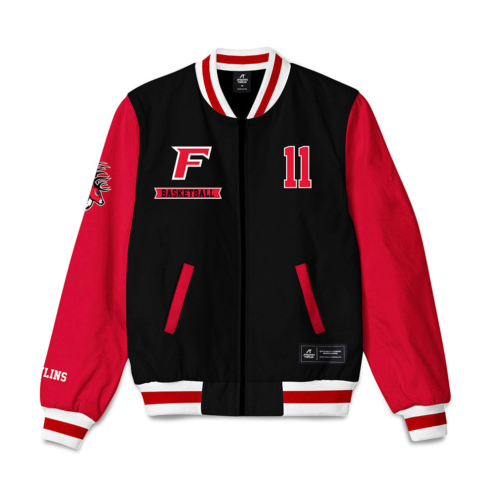 Fairfield - NCAA Men's Basketball : Halon Rawlins - Bomber Jacket-0