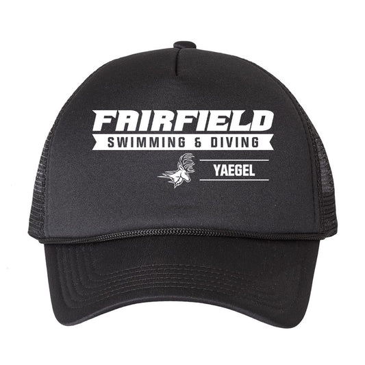 Fairfield - NCAA Men's Swimming & Diving : Thomas Yaegel - Trucker Hat-0