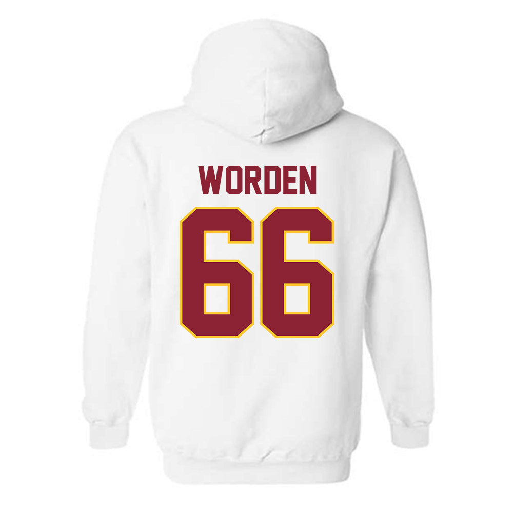 Iowa State - NCAA Football : Derek Worden - Classic Shersey Hooded Sweatshirt-1