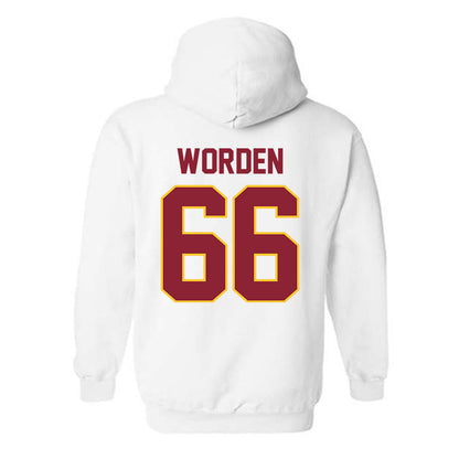 Iowa State - NCAA Football : Derek Worden - Classic Shersey Hooded Sweatshirt-1