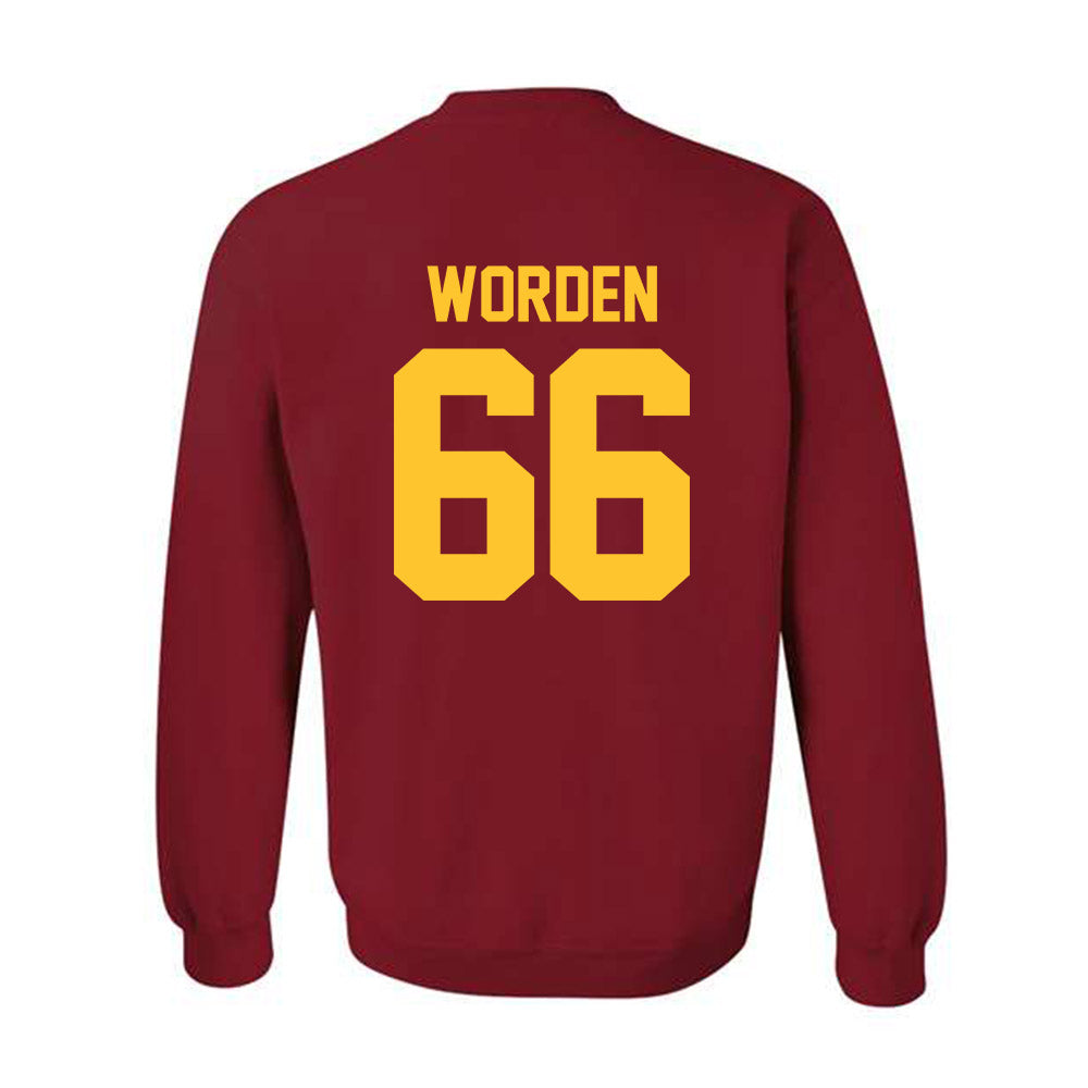 Iowa State - NCAA Football : Derek Worden - Classic Shersey Crewneck Sweatshirt-1