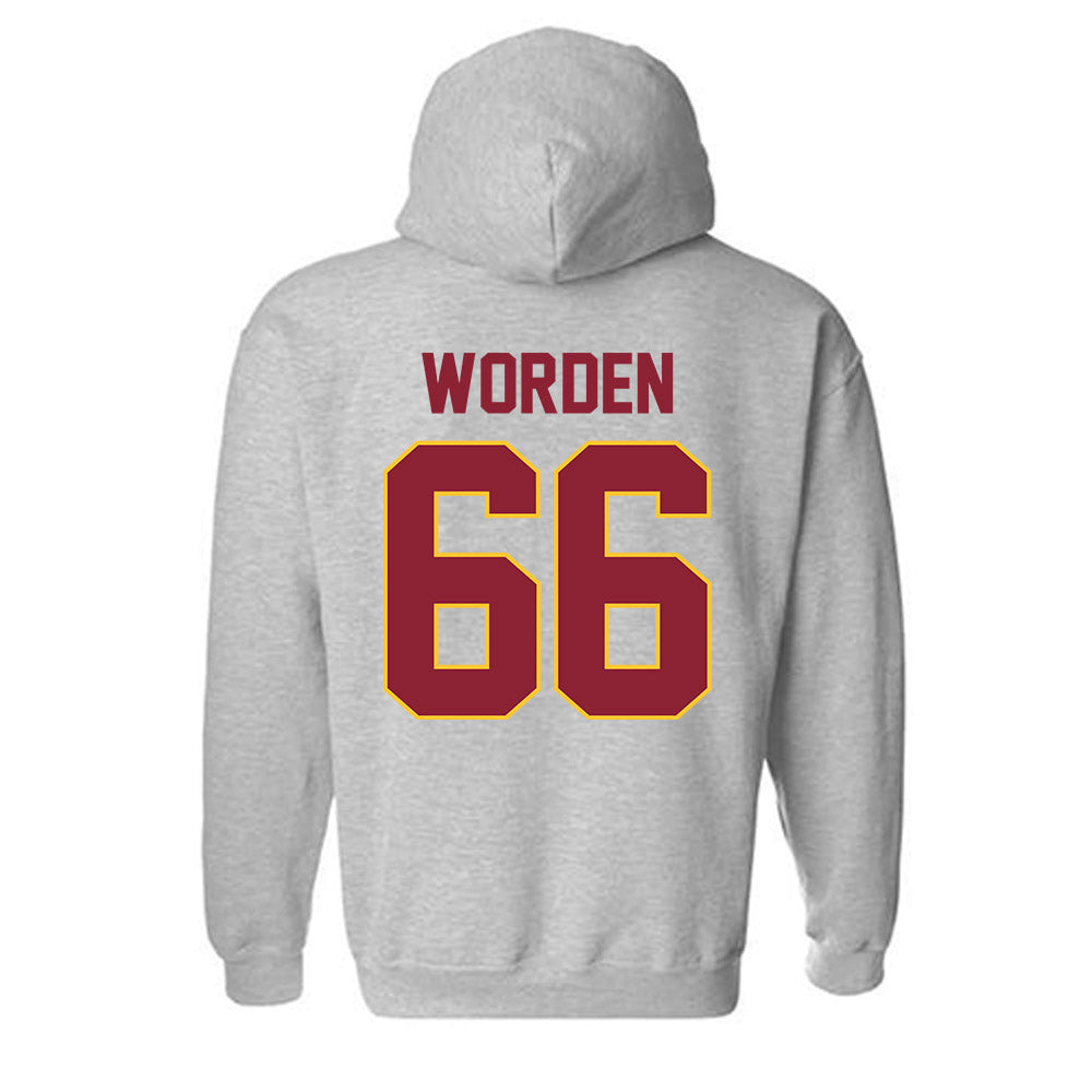 Iowa State - NCAA Football : Derek Worden - Classic Shersey Hooded Sweatshirt-1