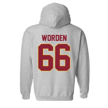 Iowa State - NCAA Football : Derek Worden - Classic Shersey Hooded Sweatshirt-1