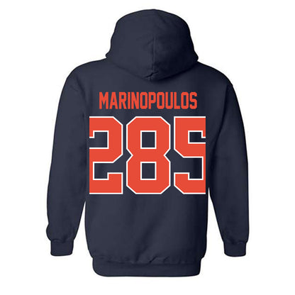 Illinois - NCAA Wrestling : Peter Marinopoulos - Classic Shersey Hooded Sweatshirt-1