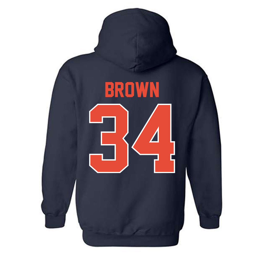 Illinois - NCAA Men's Basketball : Ethan Brown - Classic Shersey Hooded Sweatshirt-1