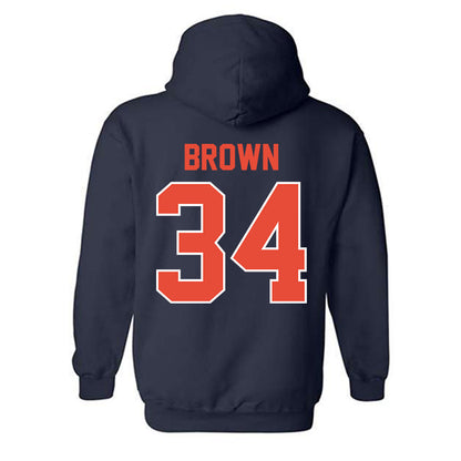 Illinois - NCAA Men's Basketball : Ethan Brown - Classic Shersey Hooded Sweatshirt-1
