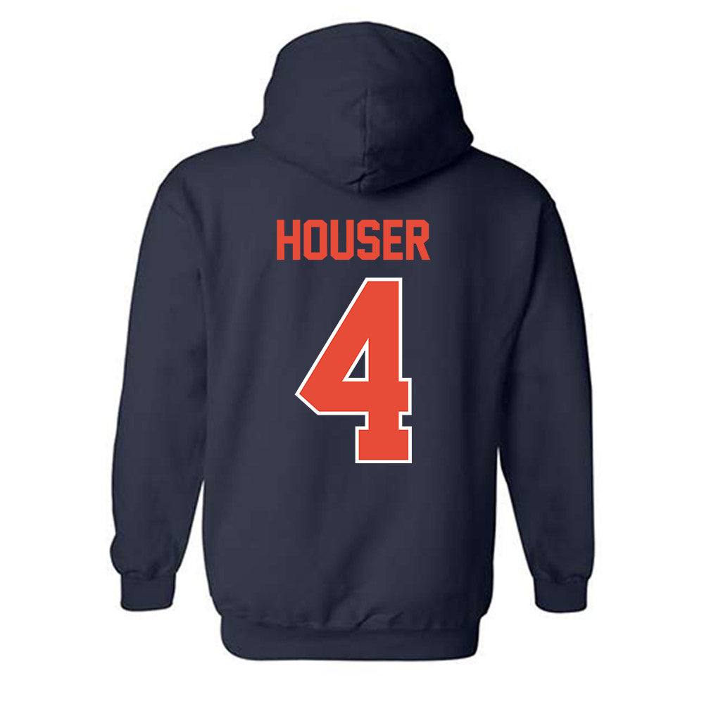 Illinois - NCAA Football : Katin Houser - Classic Shersey Hooded Sweatshirt-1