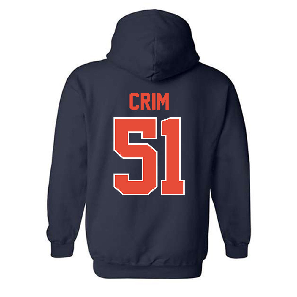 Illinois - NCAA Football : Parker Crim - Classic Shersey Hooded Sweatshirt-1