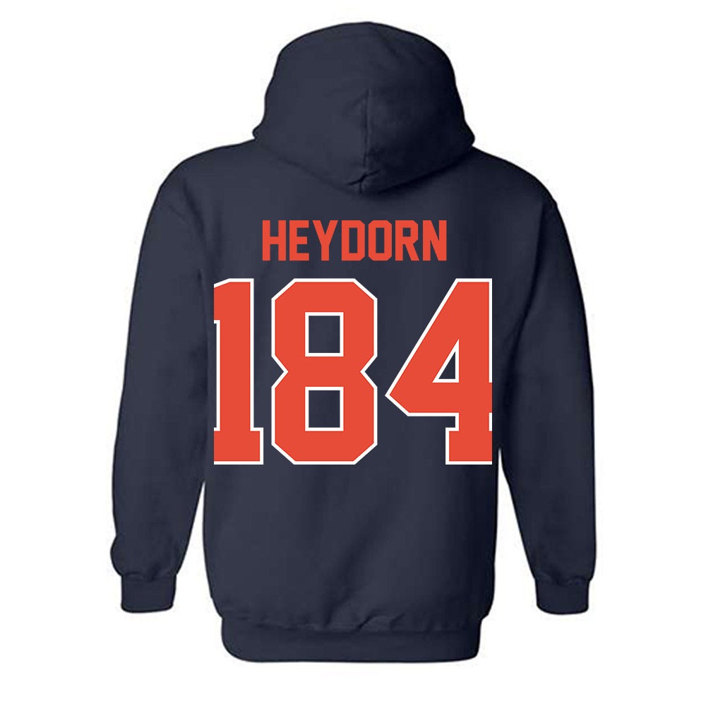 Illinois - NCAA Wrestling : Charlie Heydorn - Classic Shersey Hooded Sweatshirt-1