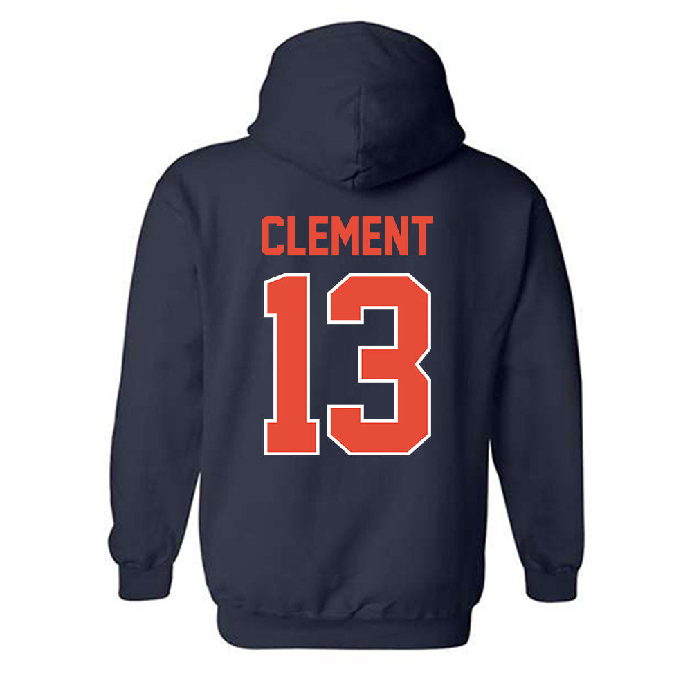 Illinois - NCAA Football : Hudson Clement - Classic Shersey Hooded Sweatshirt-1