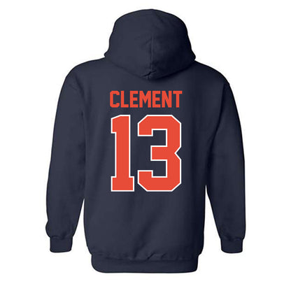 Illinois - NCAA Football : Hudson Clement - Classic Shersey Hooded Sweatshirt-1