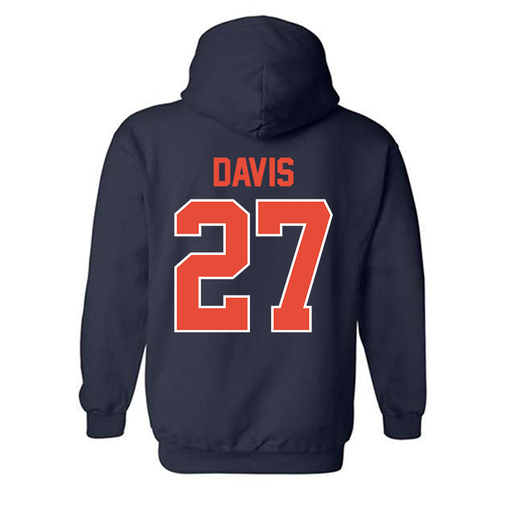 Illinois - NCAA Men's Basketball : Landon Davis - Classic Shersey Hooded Sweatshirt-1