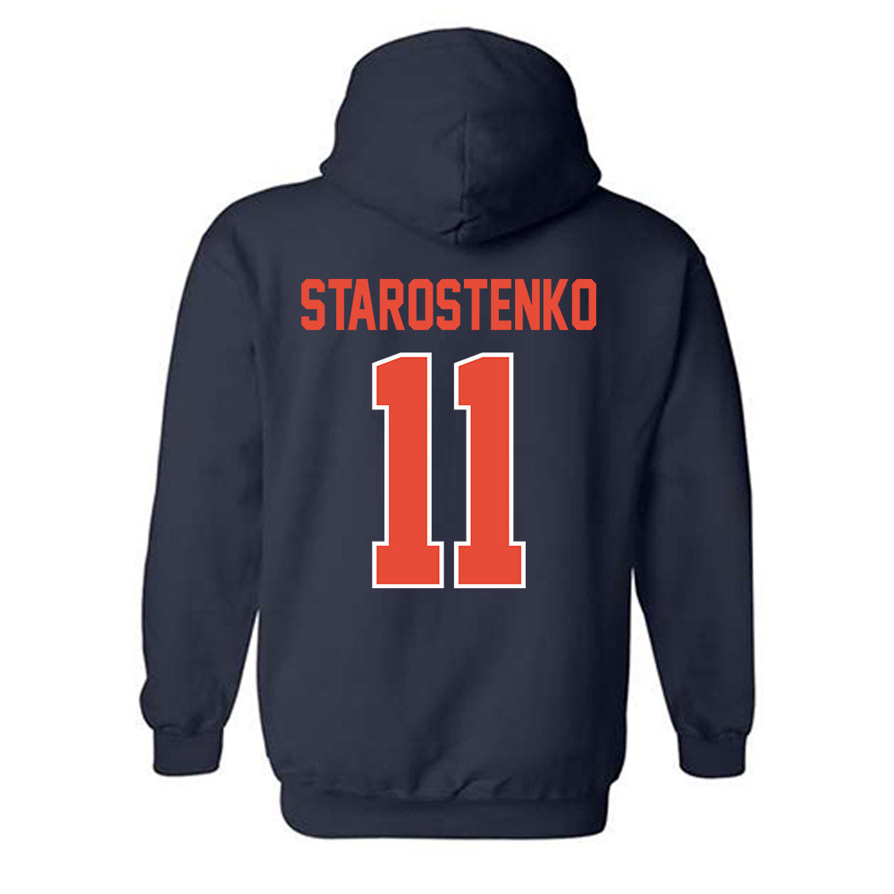 Illinois - NCAA Women's Volleyball : Kristina Starostenko - Classic Shersey Hooded Sweatshirt-1