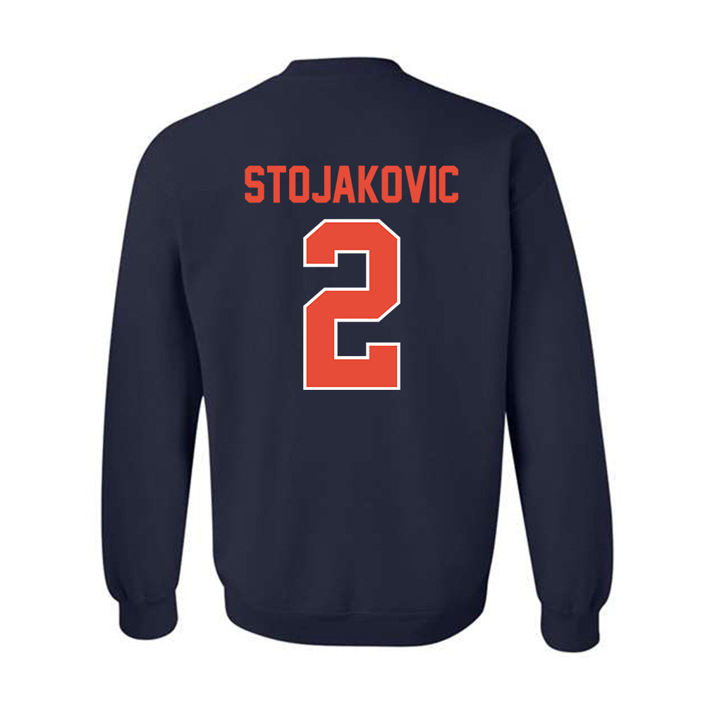 Illinois - NCAA Men's Basketball : Andrej Stojakovic - Classic Shersey Crewneck Sweatshirt-1