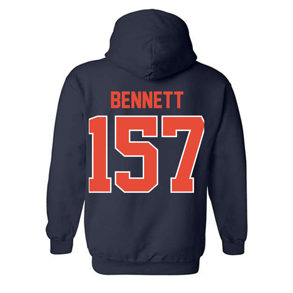 Illinois - NCAA Wrestling : Ryan Bennett - Classic Shersey Hooded Sweatshirt-1