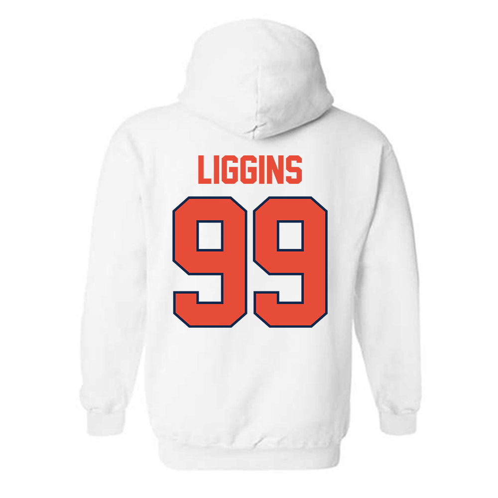 Illinois - NCAA Football : King Liggins - Classic Shersey Hooded Sweatshirt-1