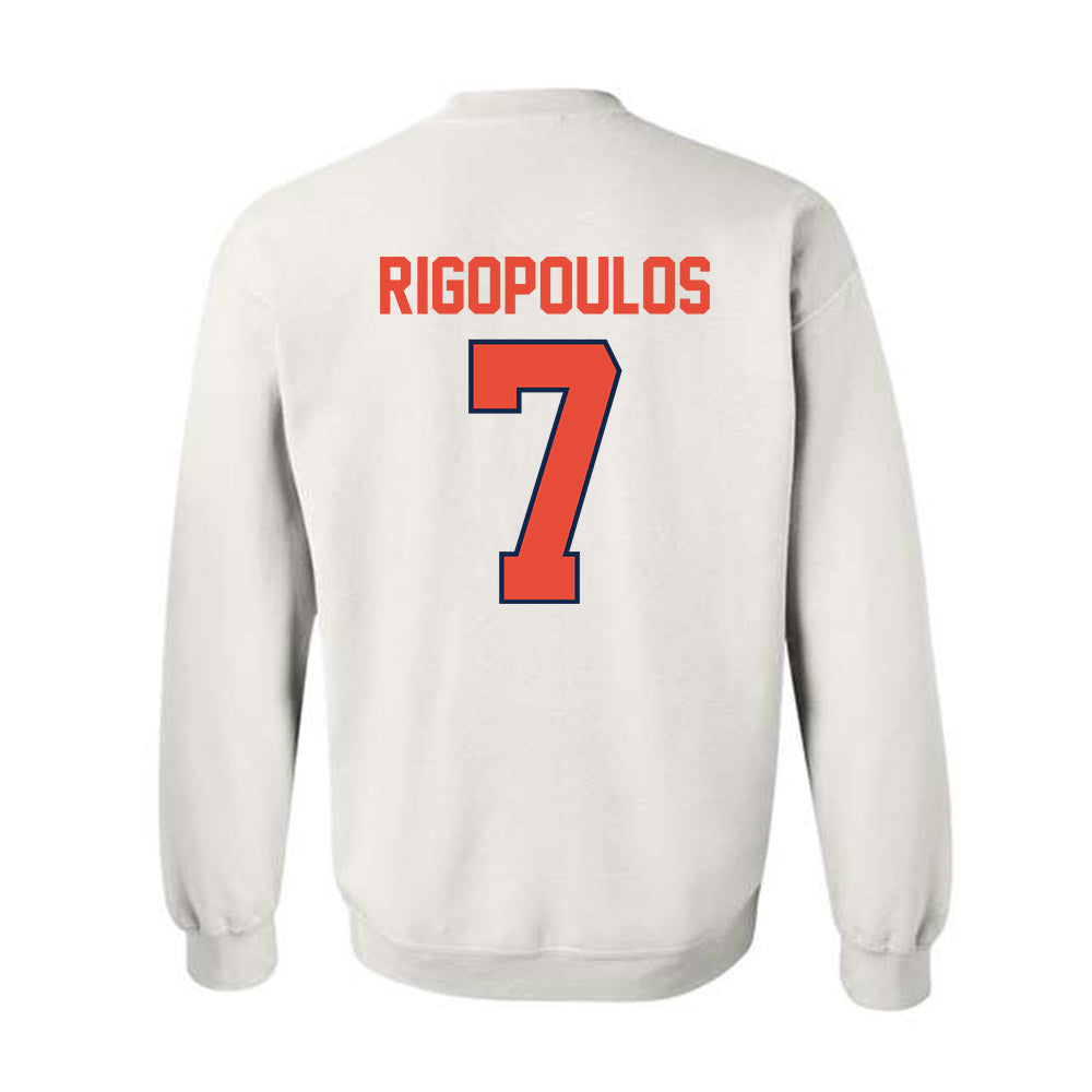 Illinois - NCAA Baseball : Foti Rigopoulos - Classic Shersey Crewneck Sweatshirt-1
