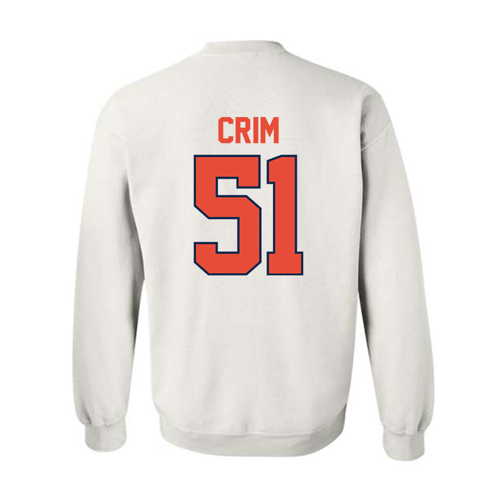 Illinois - NCAA Football : Parker Crim - Classic Shersey Crewneck Sweatshirt-1