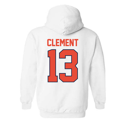 Illinois - NCAA Football : Hudson Clement - Classic Shersey Hooded Sweatshirt-1