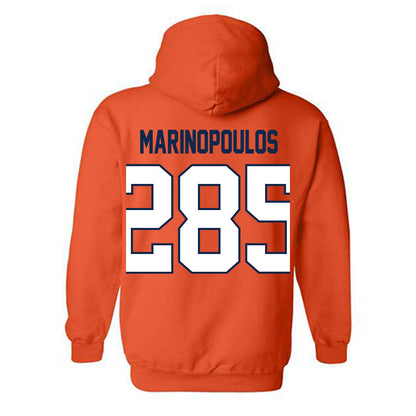 Illinois - NCAA Wrestling : Peter Marinopoulos - Classic Shersey Hooded Sweatshirt-1