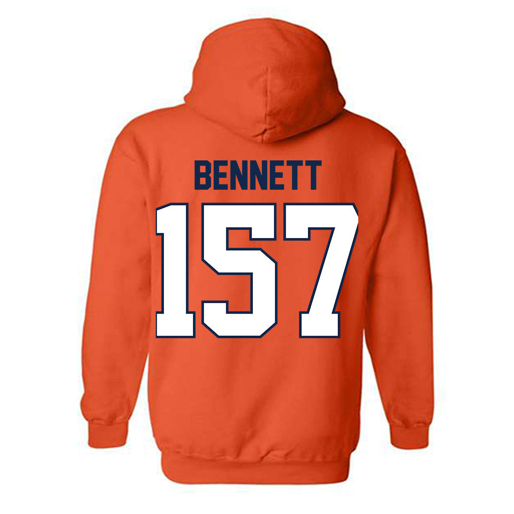 Illinois - NCAA Wrestling : Ryan Bennett - Classic Shersey Hooded Sweatshirt-1