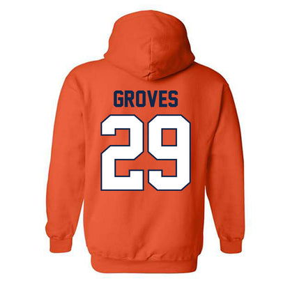 Illinois - NCAA Baseball : Nick Groves - Classic Shersey Hooded Sweatshirt-1