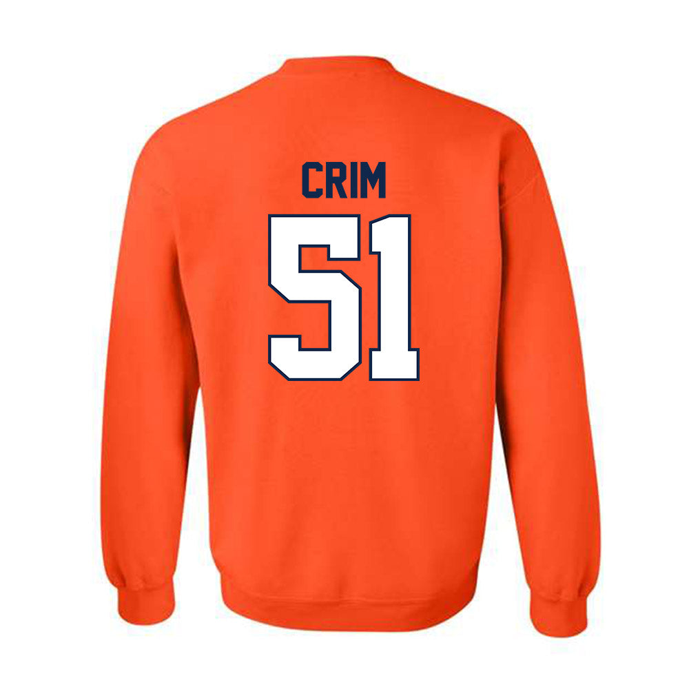 Illinois - NCAA Football : Parker Crim - Classic Shersey Crewneck Sweatshirt-1