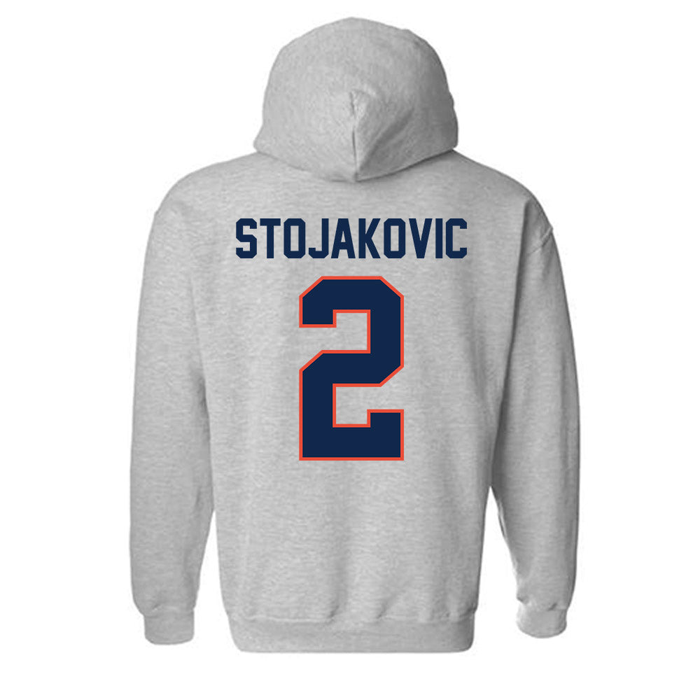Illinois - NCAA Men's Basketball : Andrej Stojakovic - Classic Shersey Hooded Sweatshirt-1